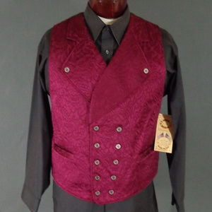 *Sold*   Wahmaker Burgundy Brocade Vest